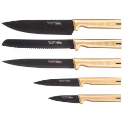 НАБОР НОЖЕЙ AGNESS НА ДЕРЕВЯННОЙ ПОДСТАВКЕ, 6 ПРЕДМЕТОВ