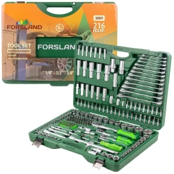 Набор инструментов 216пр. 1/4''3/8''1/2''(6гр.)(4-32мм) Forsland Forsland-38841
