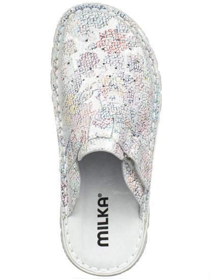 03 | "Duki" |Женские медицинские сабо натуральная кожа (цветок)