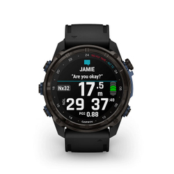 Умные часы Garmin Descent MK3i - 51 мм титан Carbon Grey DLC с черным силиконовым ремешком