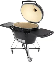 Керамический угольный гриль Primo Oval XL 400 All-in-one, 47x64 см, с ножками и столиками