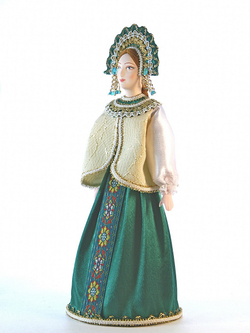 Кукла коллекционная в праздничном девичьем костюме