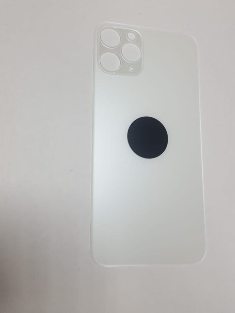 Задняя крышка для iPhone 11 Pro (A2215) Белый (стекло, широкий вырез под камеру, логотип)