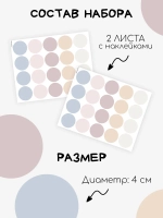 Интерьерные наклейки кружочки на стену в детскую