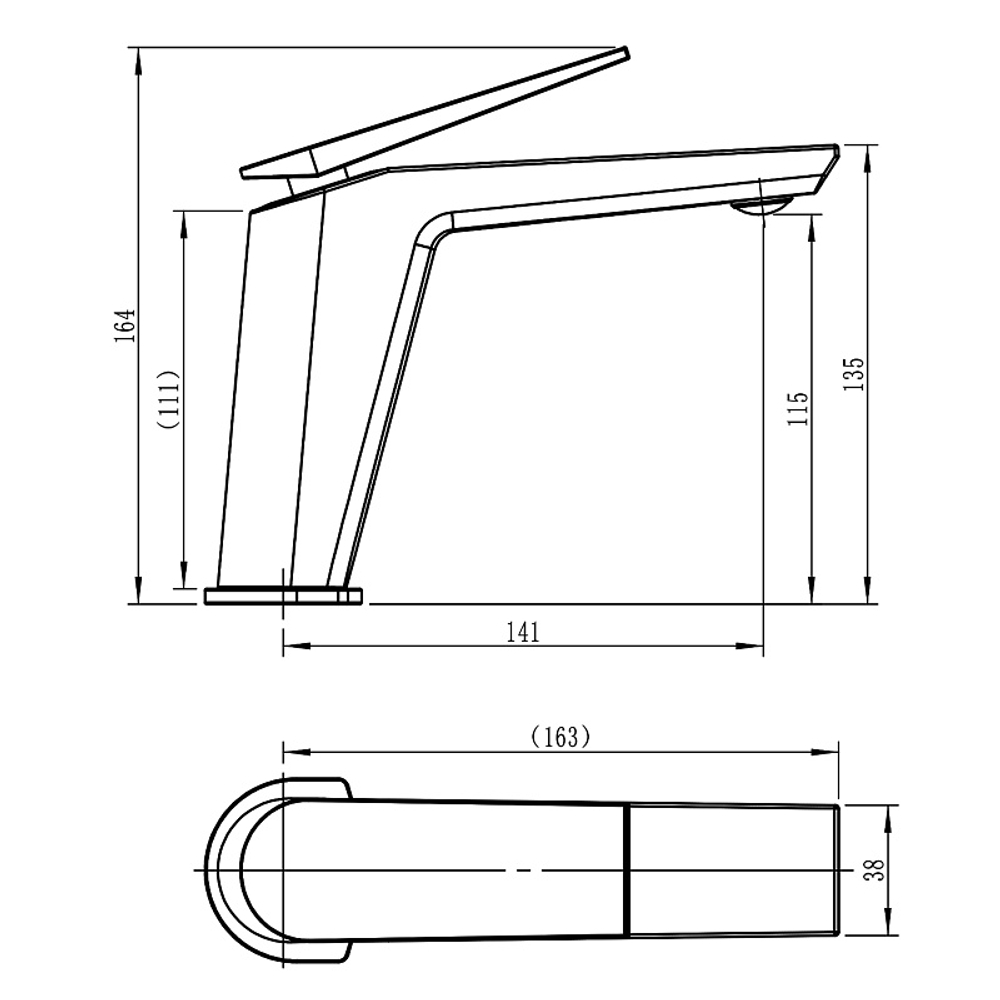 Смеситель для раковины LORANTO MARINA, керамический картридж, хром (LR10507000)