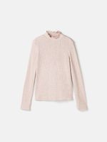 Бадлон с волнистым воротом "Бежевый меланж" 7+