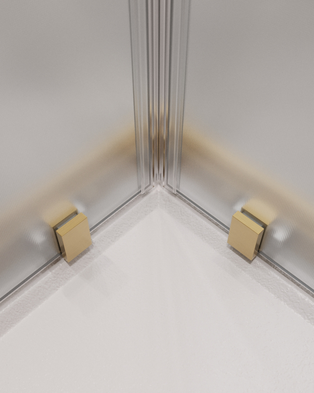 Душевой уголок Cezares MOLVENO-A-2-90-P-BORO, 90х90х195, профиль брашированное золото, стекло Punto