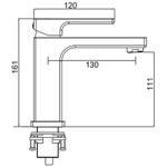 Смеситель для раковины 35к G1017-9 GAPPO литой, п/гайку, ОРУЖЕЙНАЯ СТАЛЬ
