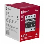 Ограничитель импульсных напряжений ОПВ-C/4P In 20кА 400В с индикатором EKF PROxima opv-c4