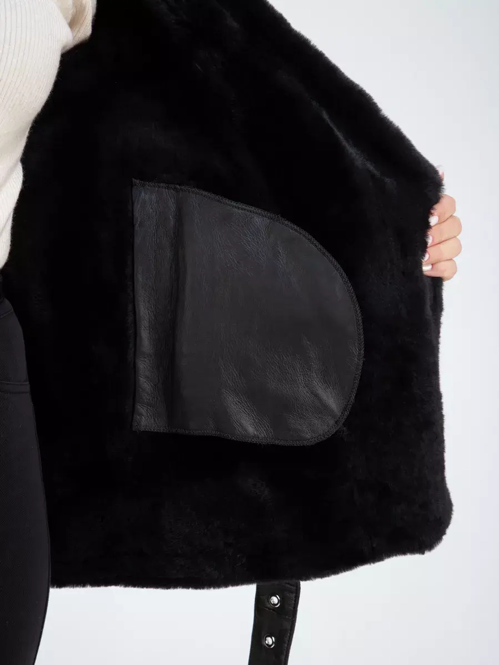 Дубленка авиатор натуральная зимняя