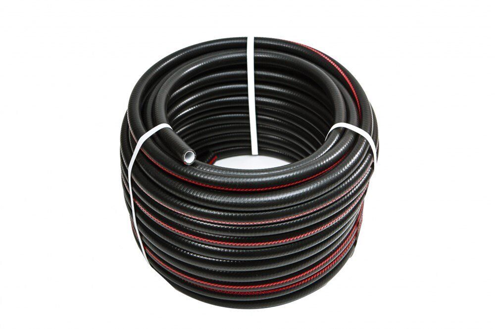 Шланг 3/4" 25 м, поливочный армированный мягкий 5-ти слойн. 3,0мм, черный, ПВХ, "Поток 50", 66-3-825