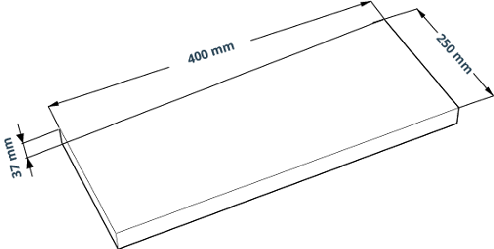 Полка FÖRA настенная  40х25х3.7 (белая)