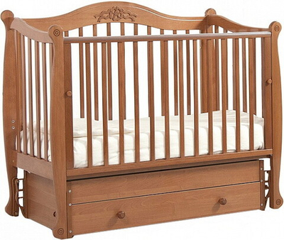 Детская кроватка Гандылян Моника (маятник универсальный) 120x60 см вишня