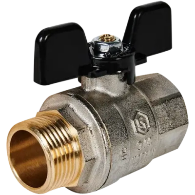 Кран шаровой STOUT полнопроходной 3/4" внутренняя-наружная (бабочка)