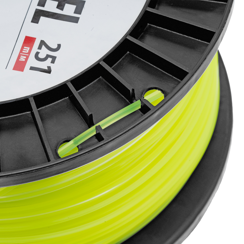 Леска для триммера квадрат, 2,0мм х 251м, на DIN катушке FLEX CORD Denzel