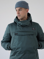 Анорак зимний мужской Город Горький серо-зеленый изумруд