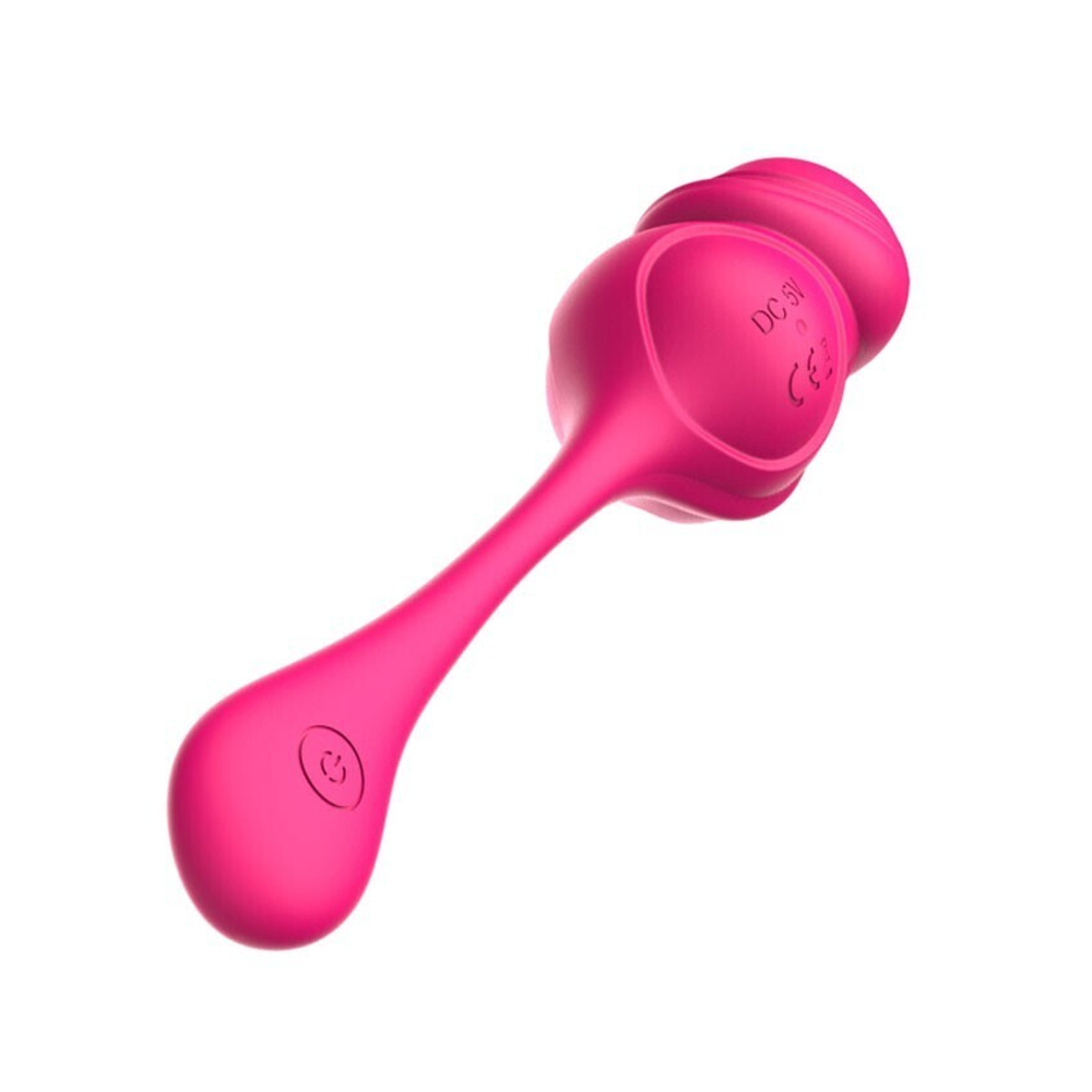 Розовое фаллическое виброяйцо с пультом ДУ (Цвет: розовый)