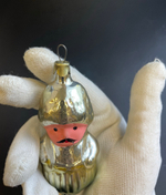 Ёлочная игрушка "Казак" казачок с усами, стекло, роспись, подвесная, винтаж СССР 1960-1990 гг