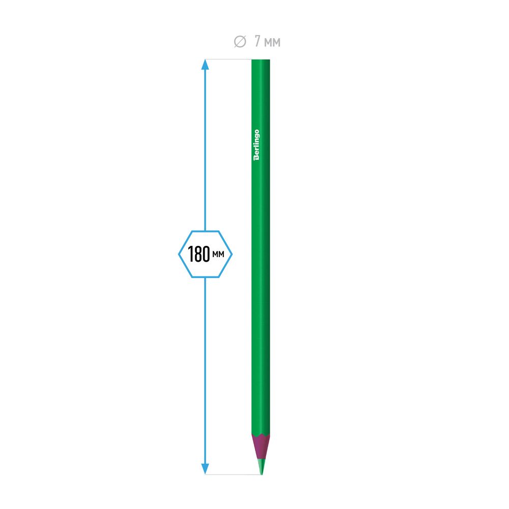 Карандаши цветные пластиковые Berlingo "Цирк", 18цв., заточен., картон, европодвес