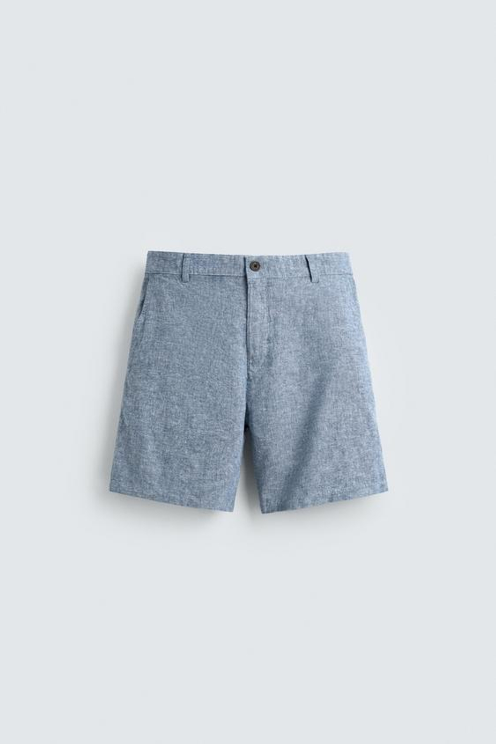 ZARA ШОРТЫ REGULAR FIT ИЗ РЕЛЬЕФНОЙ ТКАНИ, СИНИЙ/БЕЛЫЙ