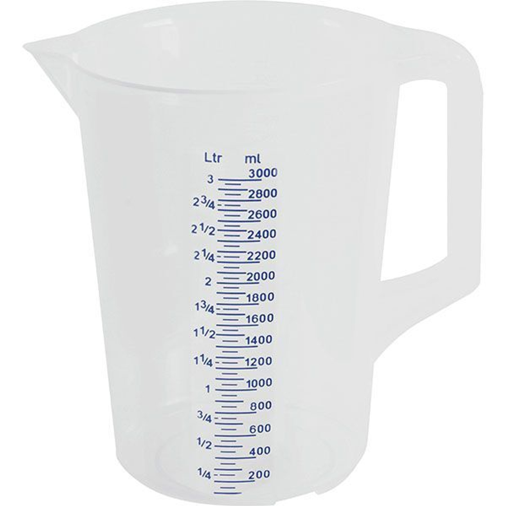 Кувшин мерный;полипроп.;3л;D=17,5,H=23см;прозр. (Цвет: прозрачный)