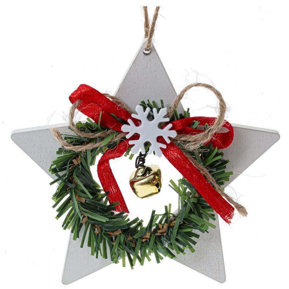 GAEM Изделие декоративное подвесное "Сердце/Ёлка/Звезда", L10,5 W1 H9,5 см, 3в.