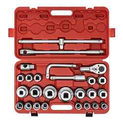Набор торцевых головок 3/4"–1", головки 21 х 65 мм, 26 предметов, в пласт. боксе Matrix