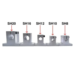 Вертикальный держатель вала 25мм SH25. Опора для вала чпу станка.