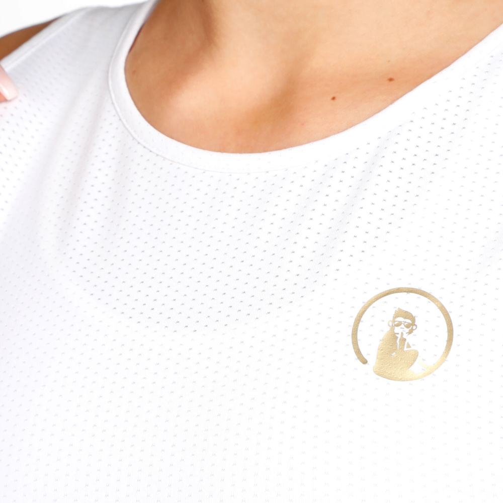 Женская теннисное платье Quiet Please Retro Stripe Champions Dress Women - White, Blue