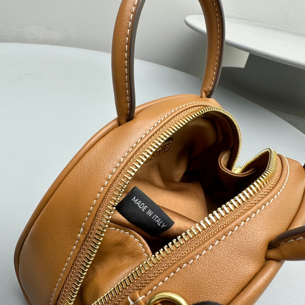 Miu Miu Leather Top Handle Bag 18 cm