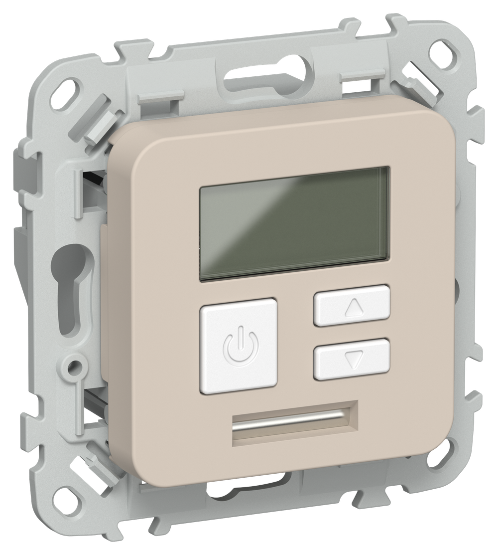 FLITE Термостат электронный с дисплеем 16А Т-ФлЛ льняной IEK