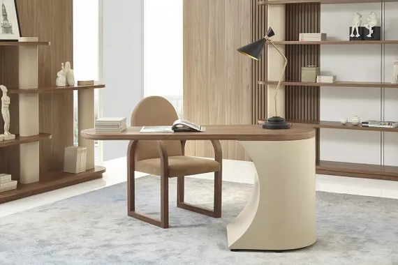 Рабочий стол Rome 160x60 см, шпон ореха