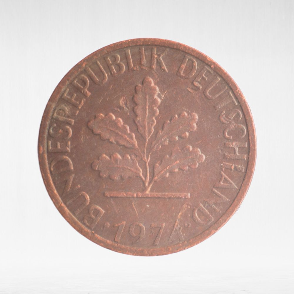 Germany, 1 Pfennig, 1974, (Hamburg Mint - "J"), VF