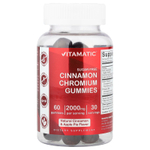 Vitamatic, жевательные таблетки с корицей и хромом, натуральный яблочный пирог с корицей, 60 жевательных таблеток