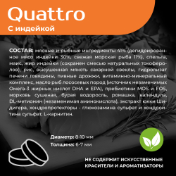 Корм сухой для взрослых собак породы Миниатюрный Шнауцер, с индейкой, 800 гр, QUATTRO