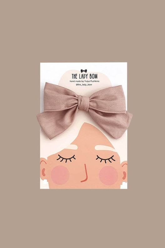 Хлопковый бант, молочный / Lady bow