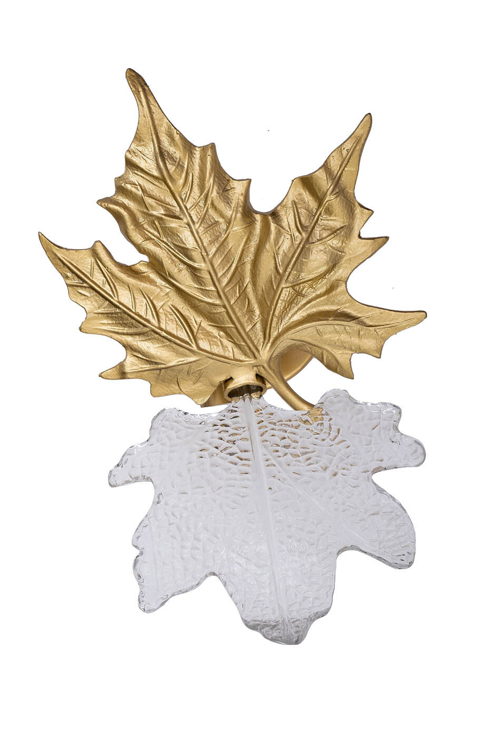 Бра настенное для спальни 22x38см Garda Decor Листья с золотым декором