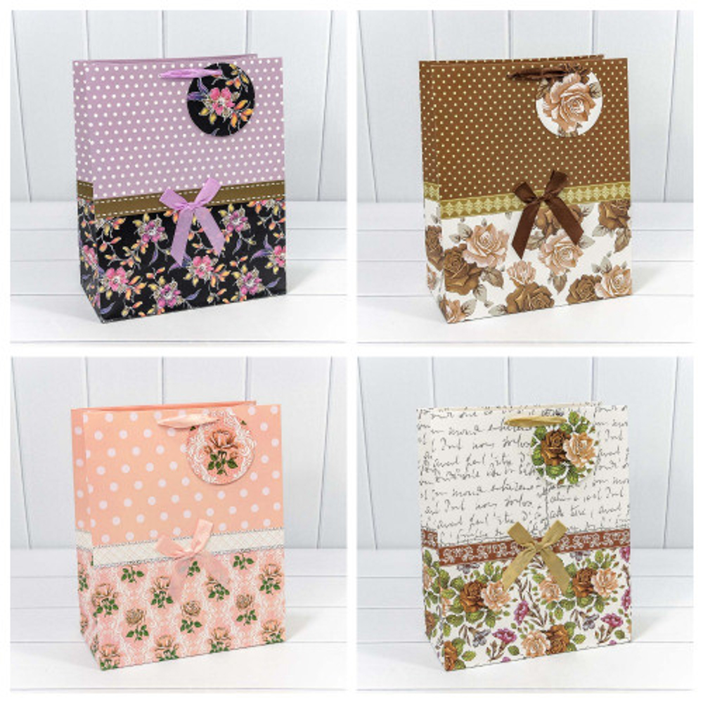 Пакет подарочный 26х32х13см Премиум "Люкс" (Микс)