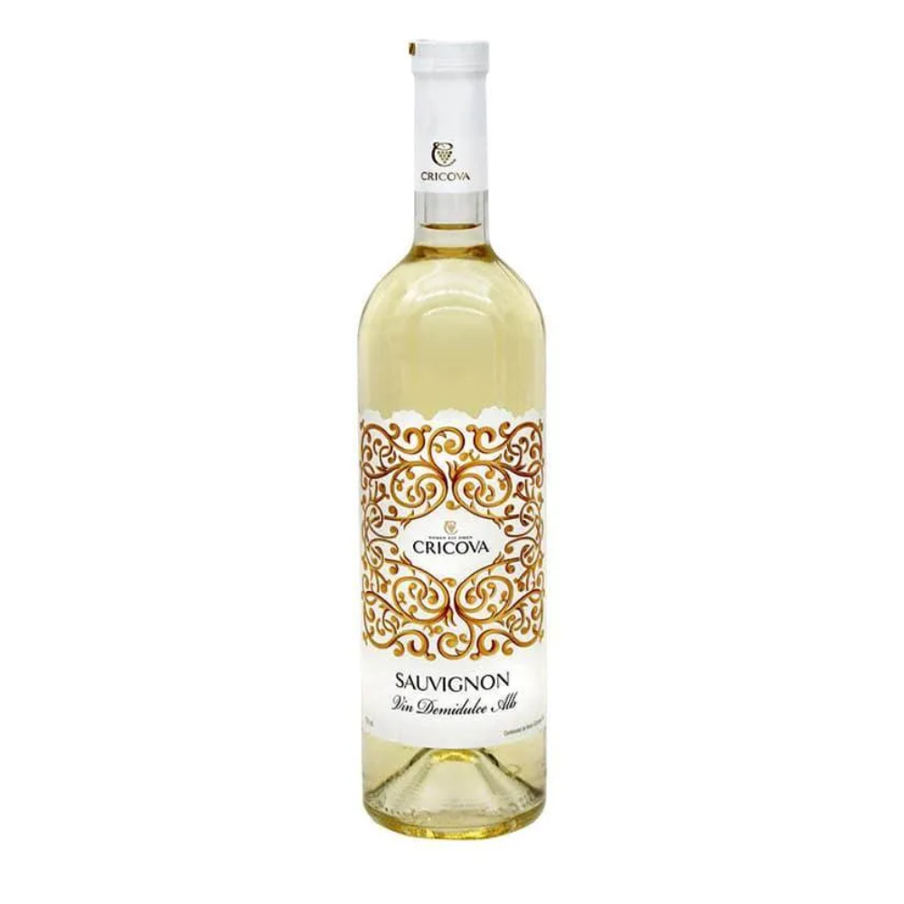 Вино Cricova Sauvignon белое полусладкое 0,75 л