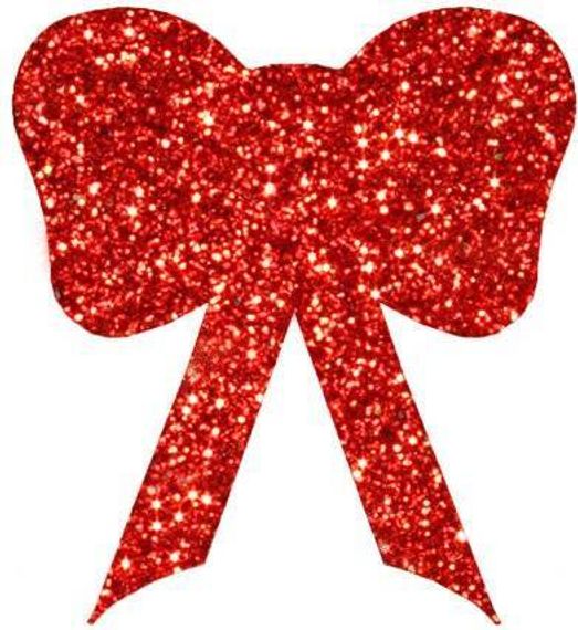 Бантик из пенофлекса с блестками 150 мм., красный, ПромЕлка (Б1-150RED)