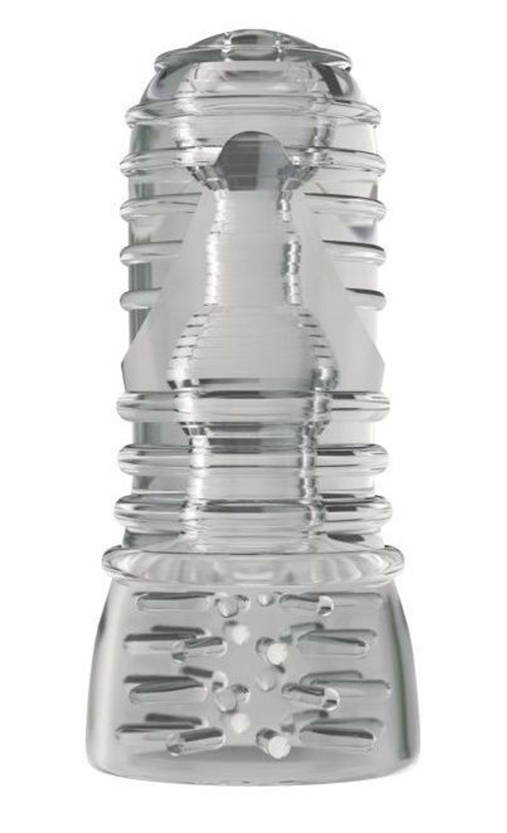 Прозрачный двусторонний мастурбатор STROKER №3 (Цвет: прозрачный)