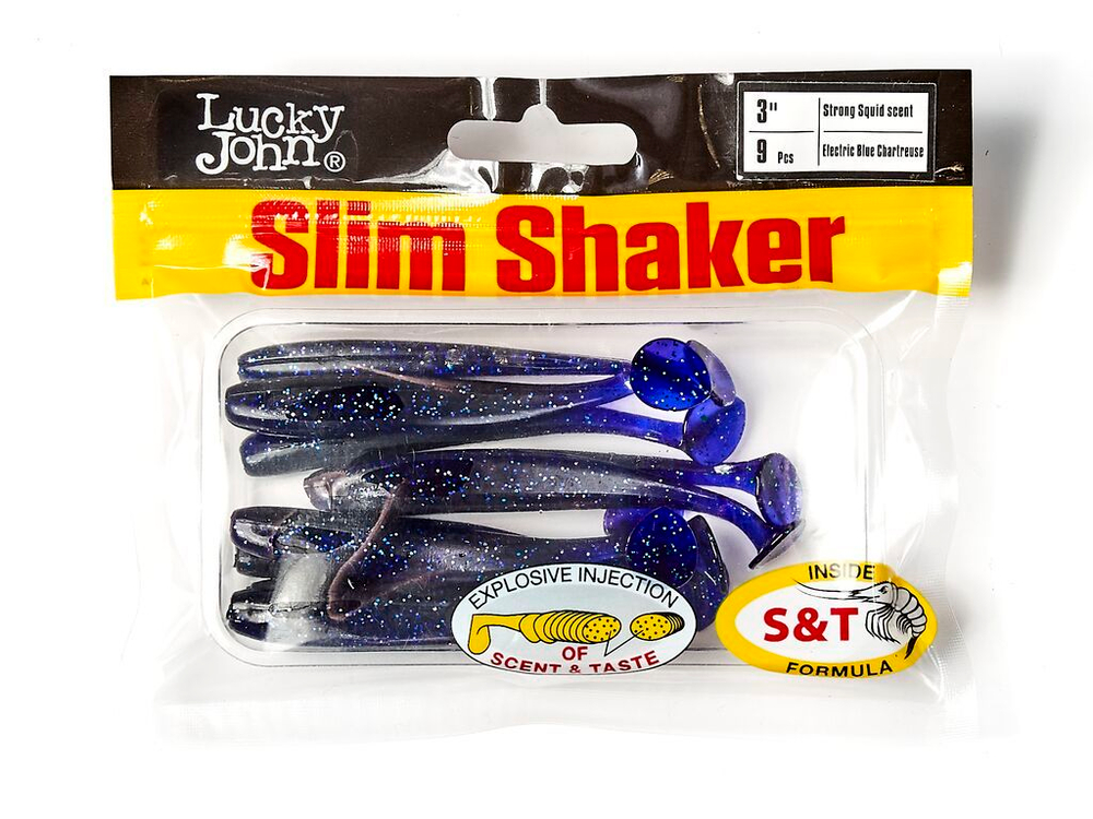 Мягкая съедобная приманка LJ Pro Series Slim Shaker 3in (76 мм), цвет T52, 9 шт