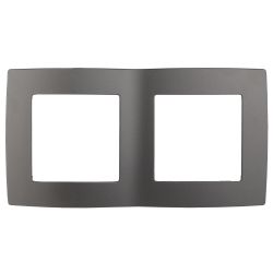 12-5002-12 ЭРА Рамка на 2 поста, Эра12, графит | Эра 12 Графит