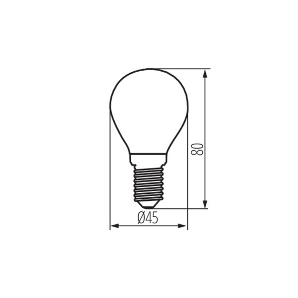Филамент светодиодные лампы KANLUX XLED G45 E14 4,5W-WW-M
