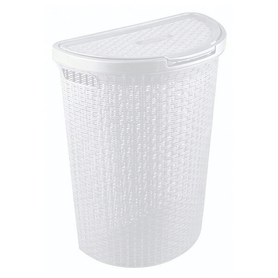 Корзина для белья "eco style" 45л 460х265х610 мм (белый)