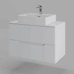 Тумба с раковиной Orange Line 80 Li-80TuwMDF+B04-500W белый