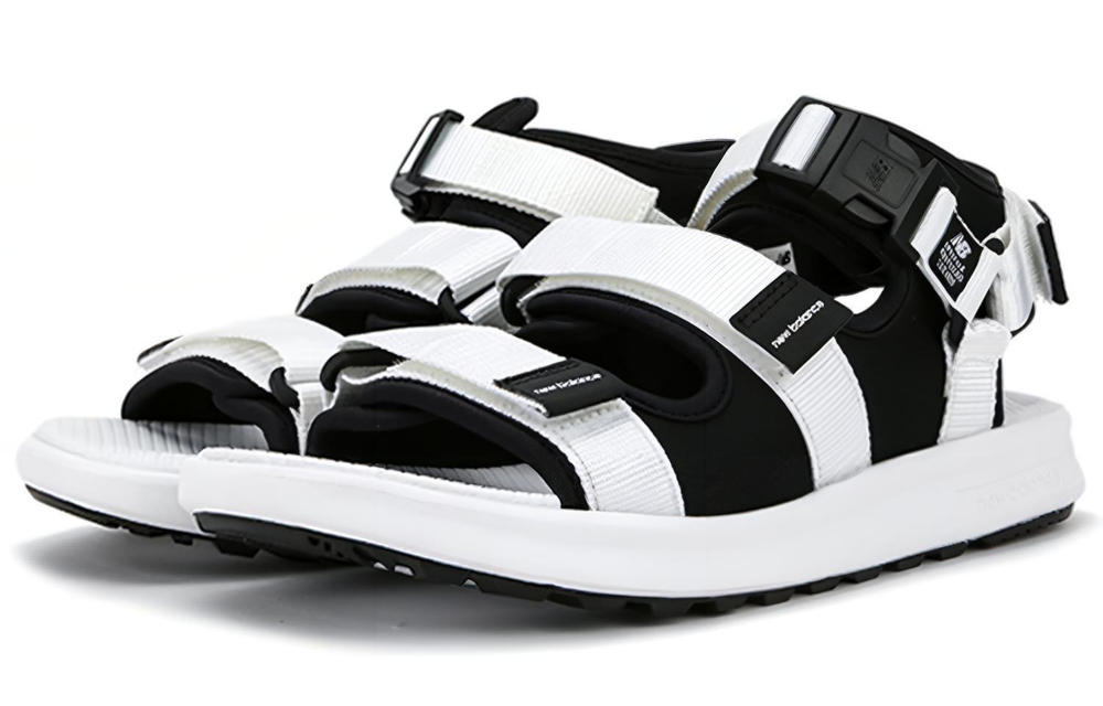 New Balance SD750BW buckle belt open-toed flat-heeled sports sandals for men and women in the same style white