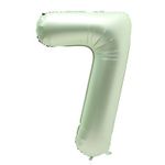 К Шар 40 «Цифра 7» салатовый металлик (БГ-60)