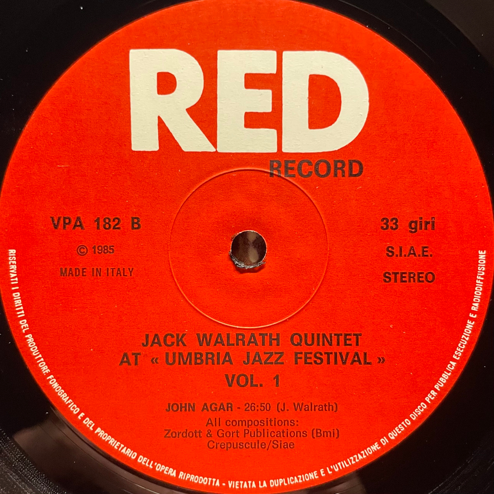 Jack Walrath Quintet ‎– At "Umbria Jazz Festival" Vol.1 (Италия 1985г.)
