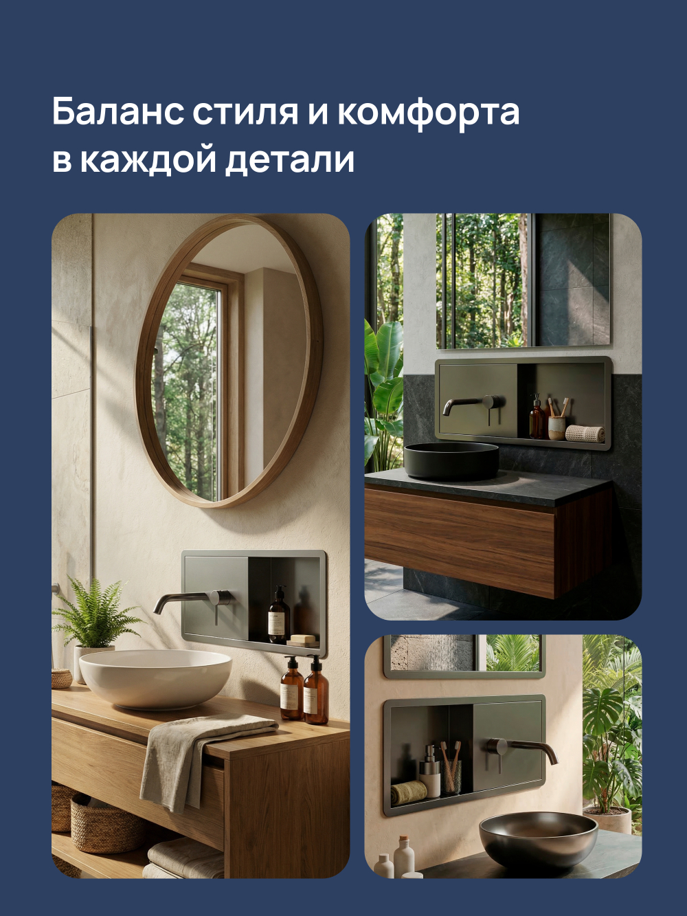 Смеситель для раковины STWORKI STUDIO S510401GB С ВНУТРЕННЕЙ ЧАСТЬЮ, с полкой, вороненая сталь